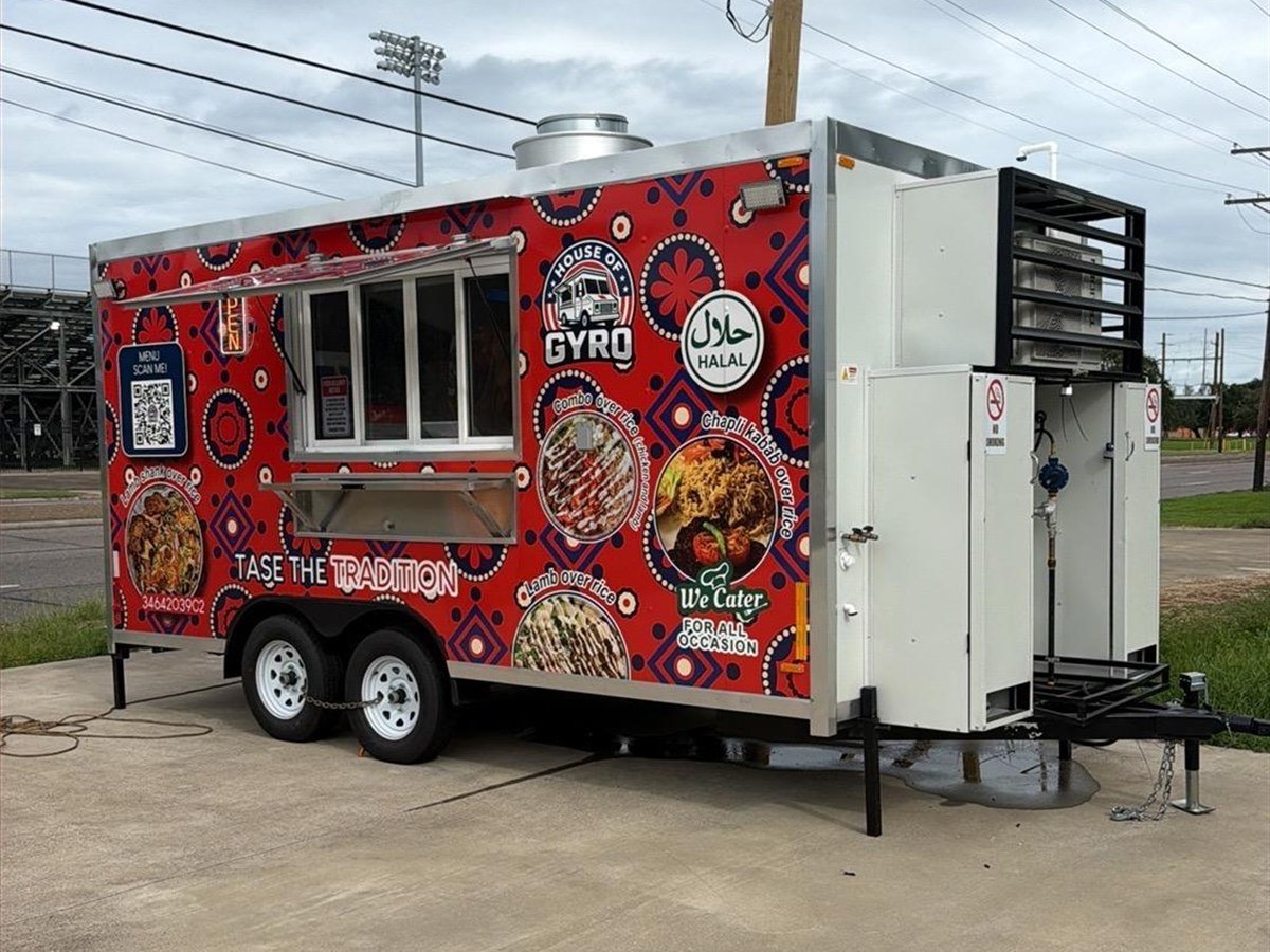 The House of Gyro halal food truck parked in Port Arthur, Texas
